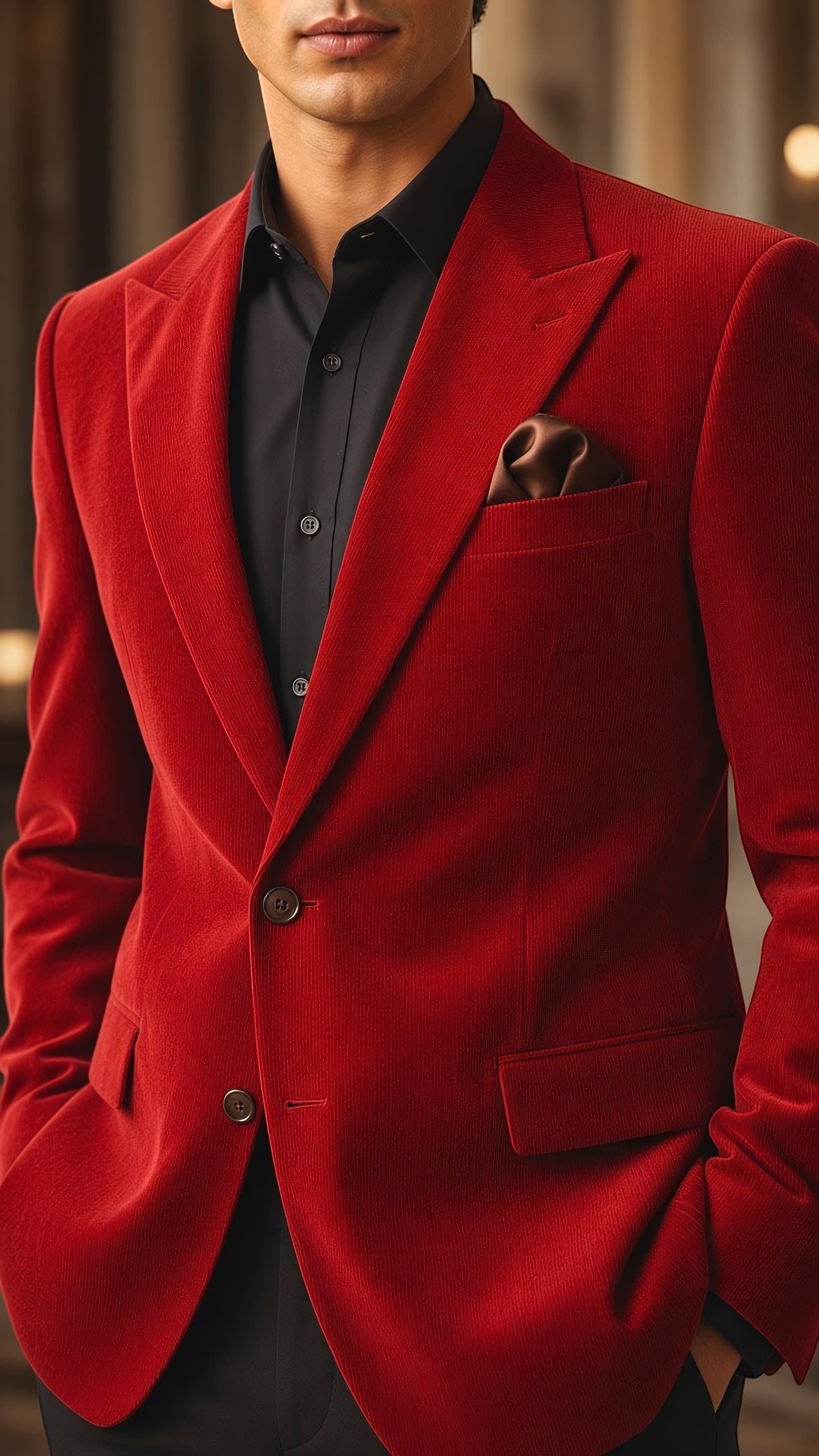 Red Textured Blazer for Men in Coudry red blazer